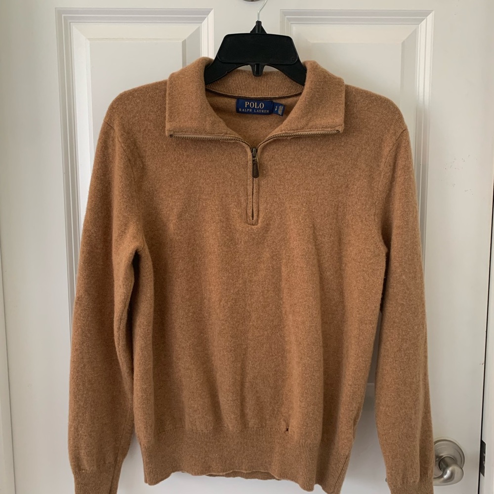 Ralph Lauren Men’s Polo Size Small Tan - Small holes - front and back